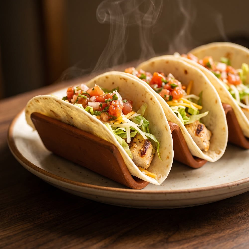 Soft tacos fresh off the line